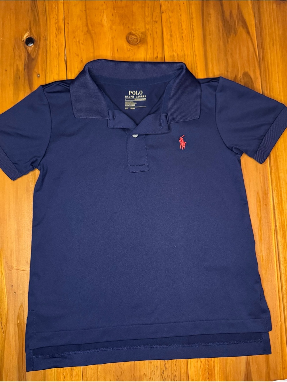 Polo by Ralph Lauren Navy Short-Sleeve Polo with Red Pony-2T
